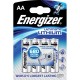 Tužkové baterie AA Energizer Ultimate Lithium 4ks