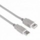 Hama USB kabel typ A-A, prodlužovací, 3m, šedý, nebalený