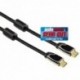 Hama HDMI kabel vidlice-vidlice, 3 m, pozlac., ferit. filtry, kovové vidlice, opletený, Ethernet