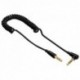 Hama audio kabel jack - jack 90 st., spirálový, 0,75 m