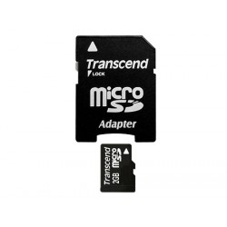 Transcend 2GB microSD paměťová karta (s adaptérem)