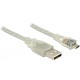 Delock Kabel USB 2.0 Typ-A samec USB 2.0 Micro-B samec 5m transparentní