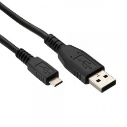 Kabel USB (2.0), USB A M- USB micro M, 1.8m, černý, Logo
