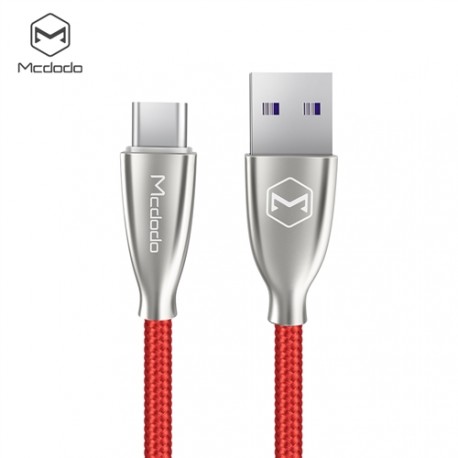 Mcdodo USB C kabel Excellence serie (Huawei Super charge), 5A, 1,5m, červený