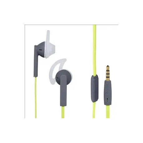 Hama sluchátka s mikrofonem Joy Sport, silikonové špunty, šedá/zelená