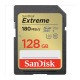 SanDisk Extreme 128GB SDXC Memory Card 180 MB/s and 90 MB/s, UHS-I, Class 10, U3, V30