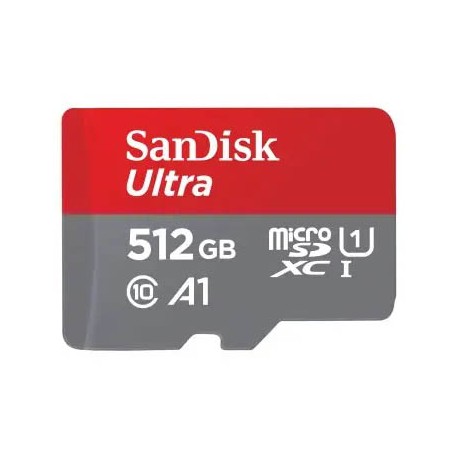 SanDisk Ultra microSDXC 512 GB + SD Adapter 150 MB/s  A1 Class 10 UHS-I