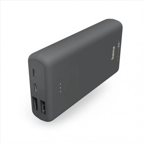 Hama Supreme 20HD, powerbanka, 20000 mAh, 3 A, 3 výstupy: 1x USB-C, 2x USB-A