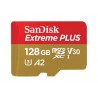 SanDisk Extreme PLUS microSDXC 128GB + SD Adapter 200MB/s and 90MB/s A2 C10 V30 UHS-I U3